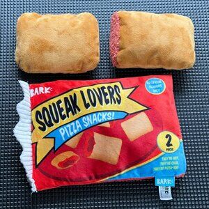 BARK BOX Squeak Lovers Pizza Snacks Dog Toy